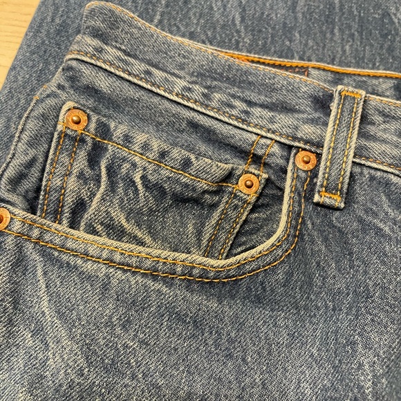 Levi’s 501 Button Down Jeans Sz 33-34 - Picture 4 of 7
